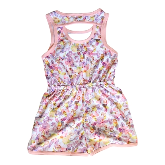 Body Glove Floral Pink Girls Romper Size 4T - Picture 2 of 3